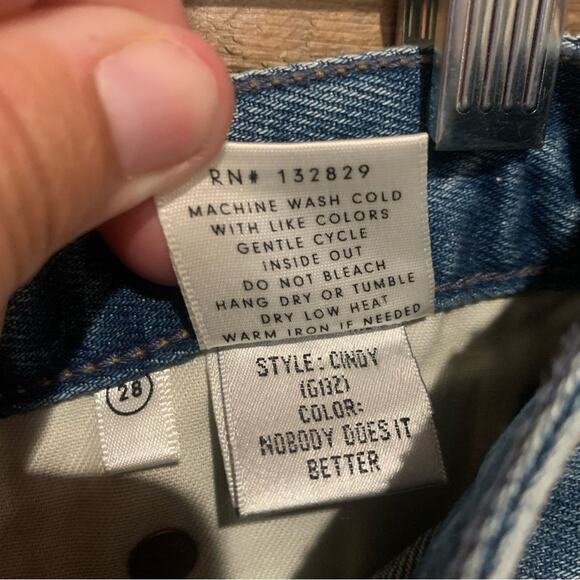 GRLFRND Cindy High-Rise Cut Off Button Fly Short in Nobody Does it Better Sz 28 - Picture 16 of 16